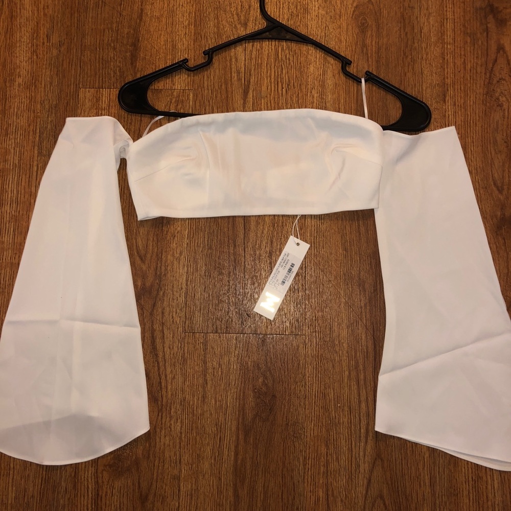 White off shoulder top